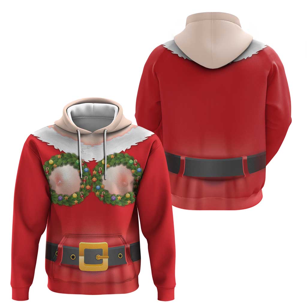 Funny Christmas Costume Hoodie Busty Big Boobs - Wonder Print Shop