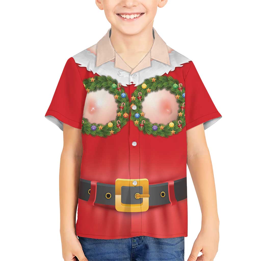 Funny Christmas Costume Kid Hawaiian Shirt Busty Big Boobs - Wonder Print Shop