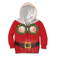 Funny Christmas Costume Kid Hoodie Busty Big Boobs - Wonder Print Shop