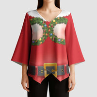 Funny Christmas Costume Kimono Sleeve Blouse Busty Big Boobs - Wonder Print Shop