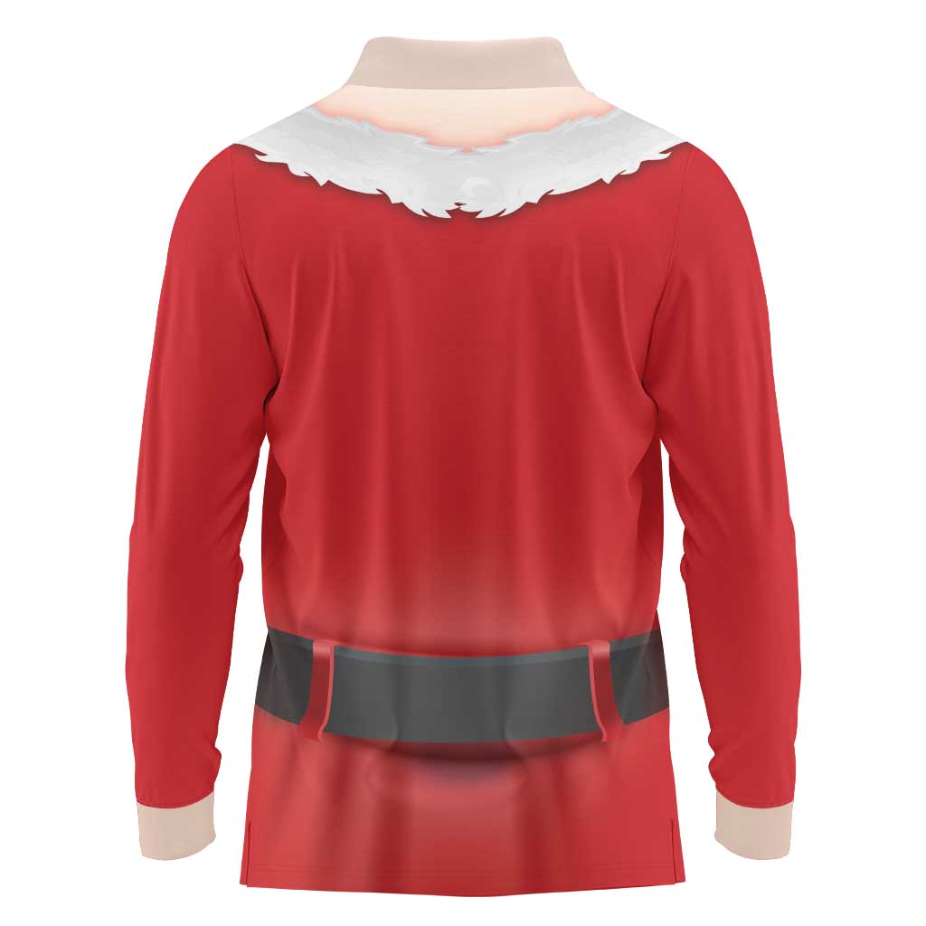 Funny Christmas Costume Long Sleeve Polo Shirt Busty Big Boobs - Wonder Print Shop