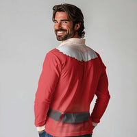 Funny Christmas Costume Long Sleeve Polo Shirt Busty Big Boobs - Wonder Print Shop