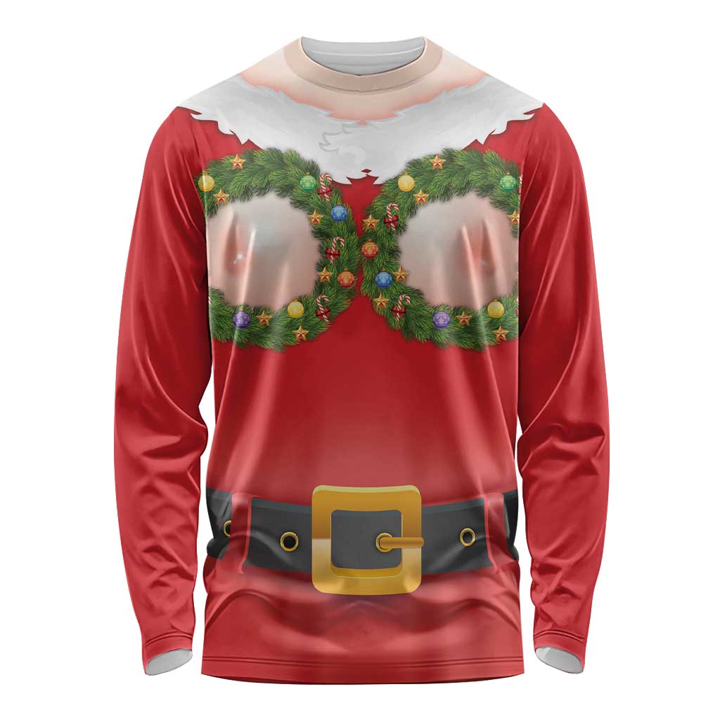 Funny Christmas Costume Long Sleeve Shirt Busty Big Boobs - Wonder Print Shop