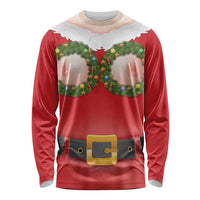 Funny Christmas Costume Long Sleeve Shirt Busty Big Boobs - Wonder Print Shop