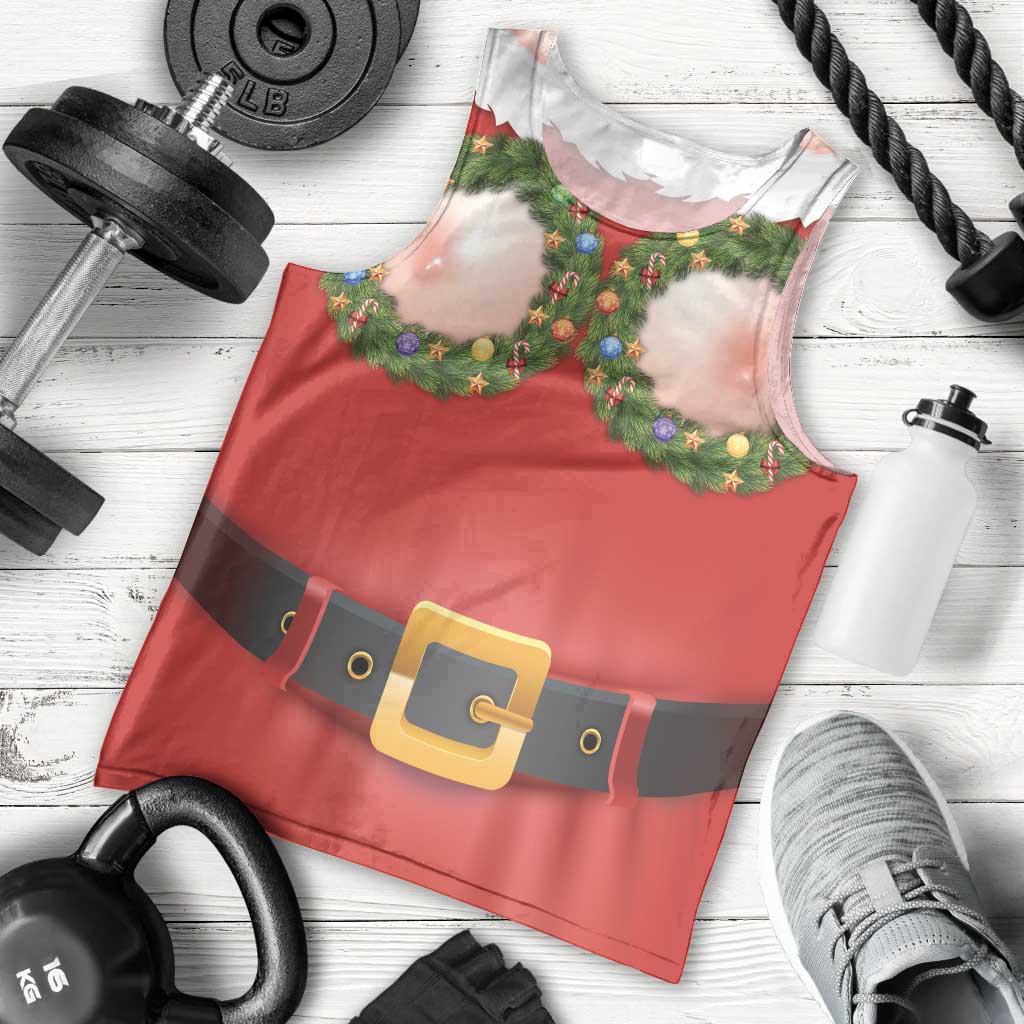 Funny Christmas Costume Men Tank Top Busty Big Boobs - Wonder Print Shop