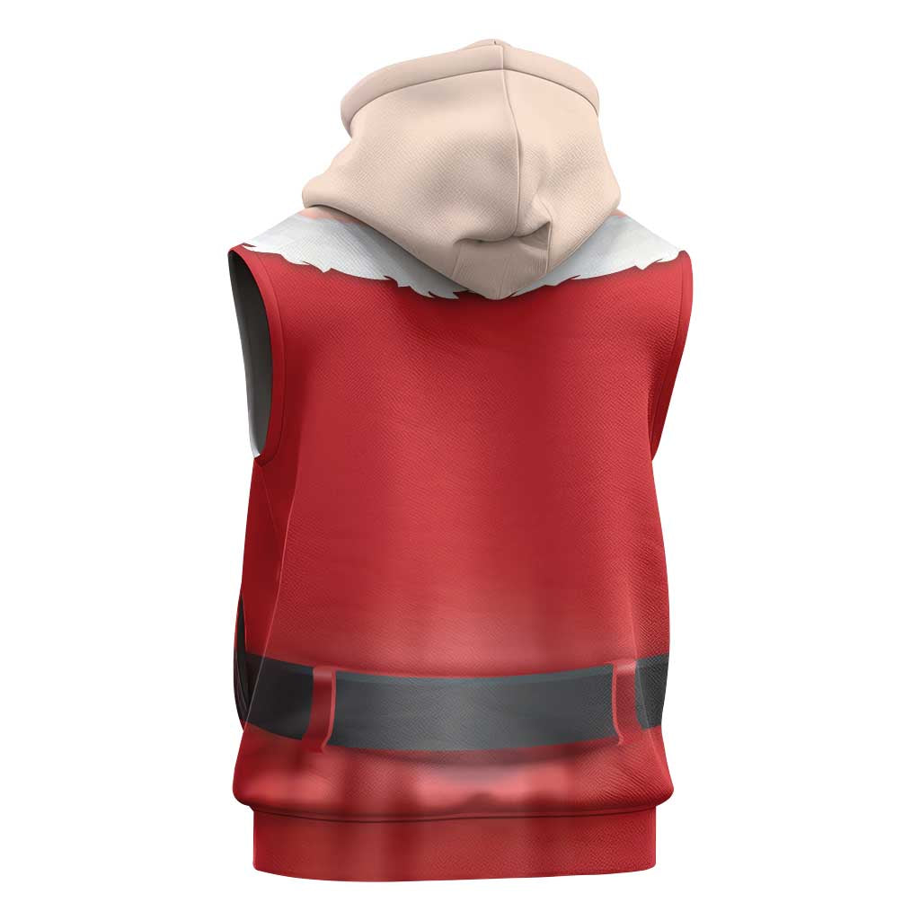 Funny Christmas Costume Sleeveless Hoodie Busty Big Boobs - Wonder Print Shop