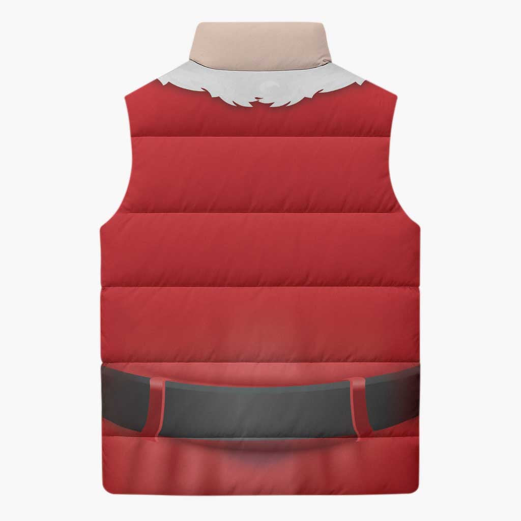 Funny Christmas Costume Sleeveless Puffer Jacket Busty Big Boobs - Wonder Print Shop