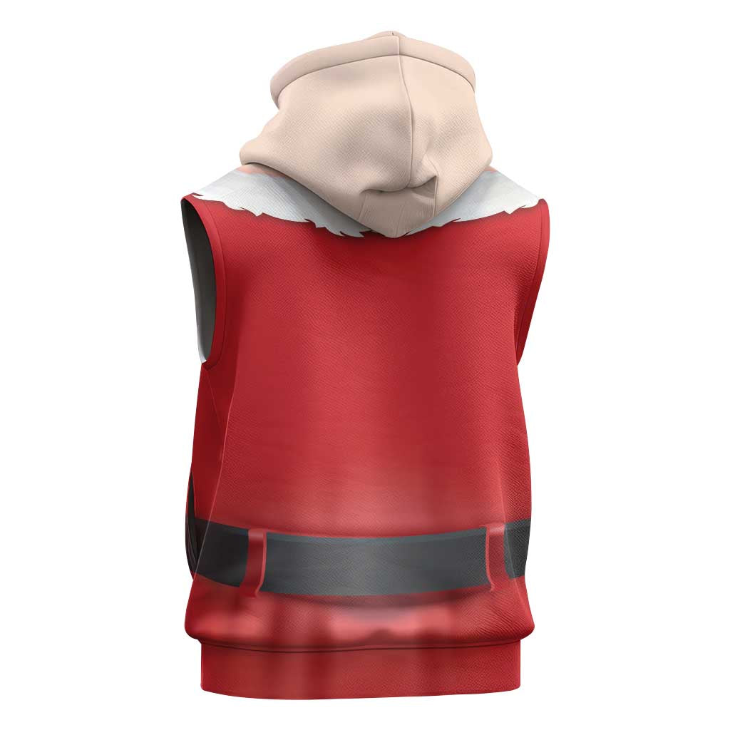 Funny Christmas Costume Sleeveless Zip Hoodie Busty Big Boobs - Wonder Print Shop