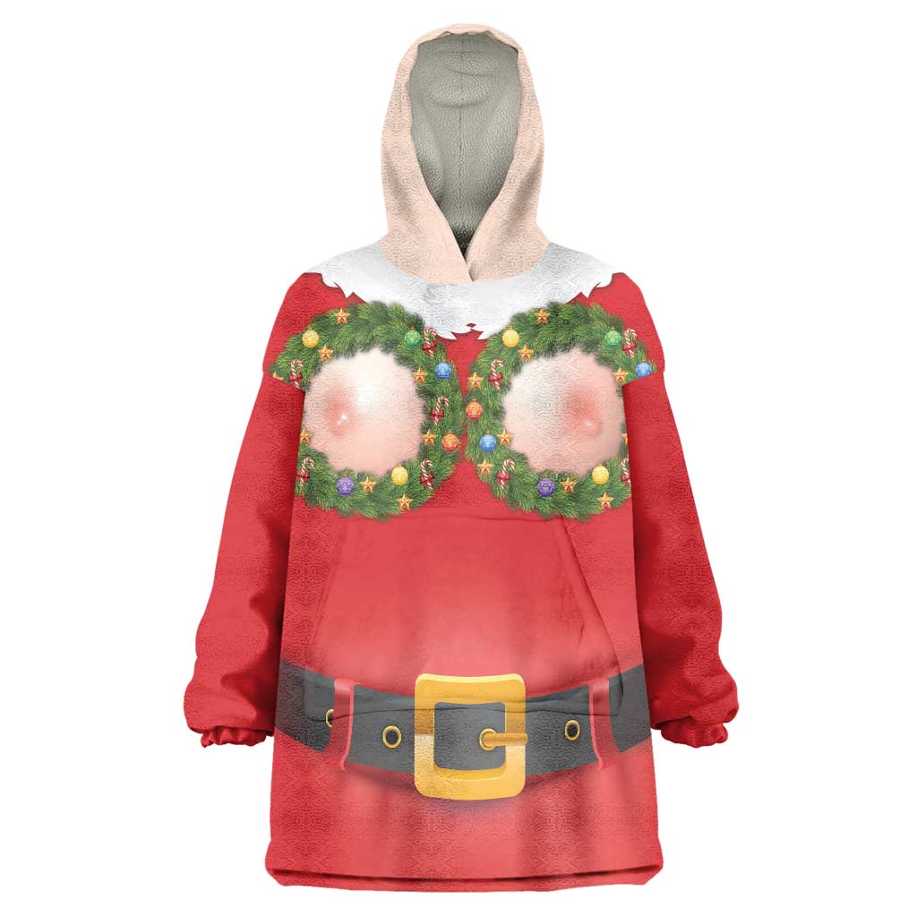 Funny Christmas Costume Wearable Blanket Hoodie Busty Big Boobs - Wonder Print Shop