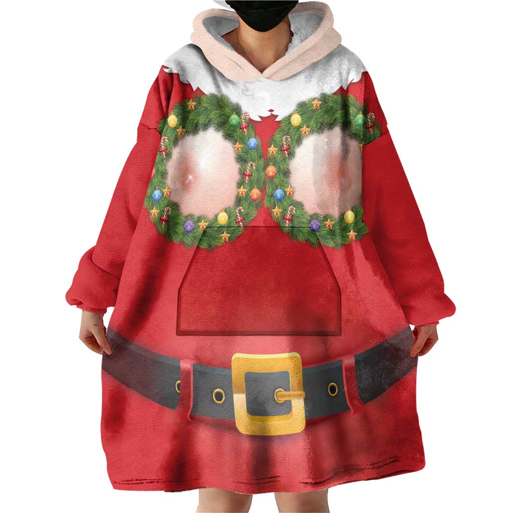 Funny Christmas Costume Wearable Blanket Hoodie Busty Big Boobs - Wonder Print Shop