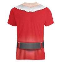 Funny Christmas Costume Women V-Neck T-Shirt Busty Big Boobs - Wonder Print Shop