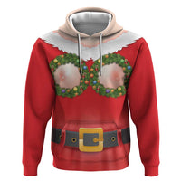 Funny Christmas Costume Zip Hoodie Busty Big Boobs - Wonder Print Shop