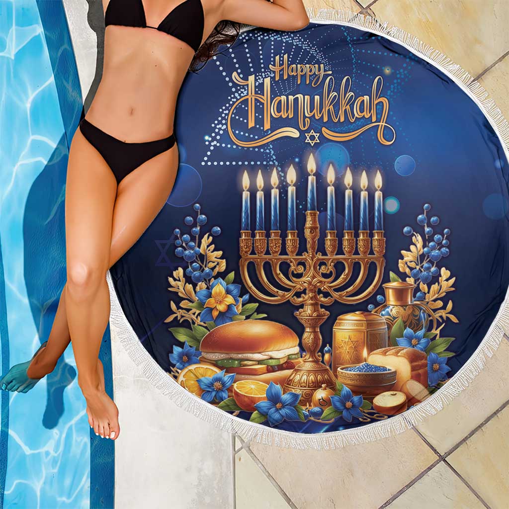 Jewish Hanukkah Festival Beach Blanket Let's Get Lit LT05 - Wonder Print Shop