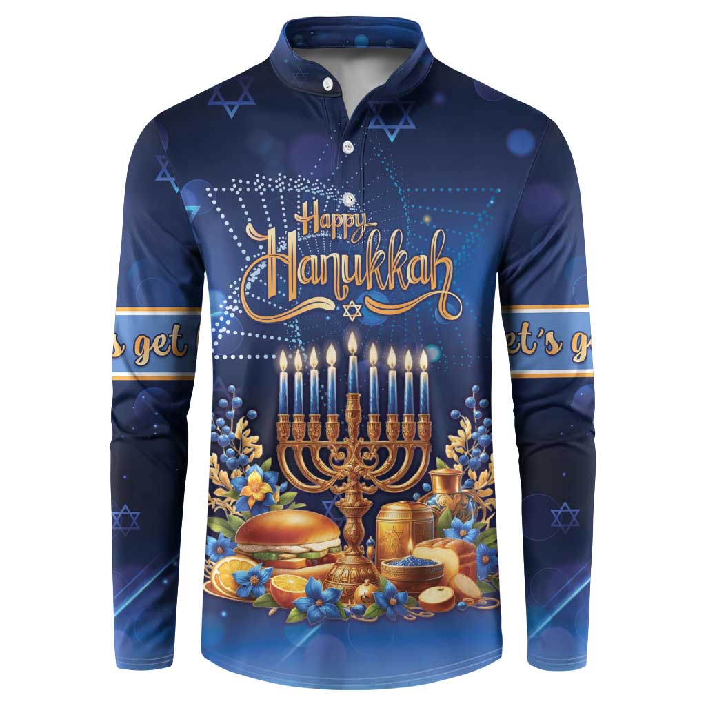 Jewish Hanukkah Festival Button Sweatshirt Let's Get Lit LT05 - Wonder Print Shop