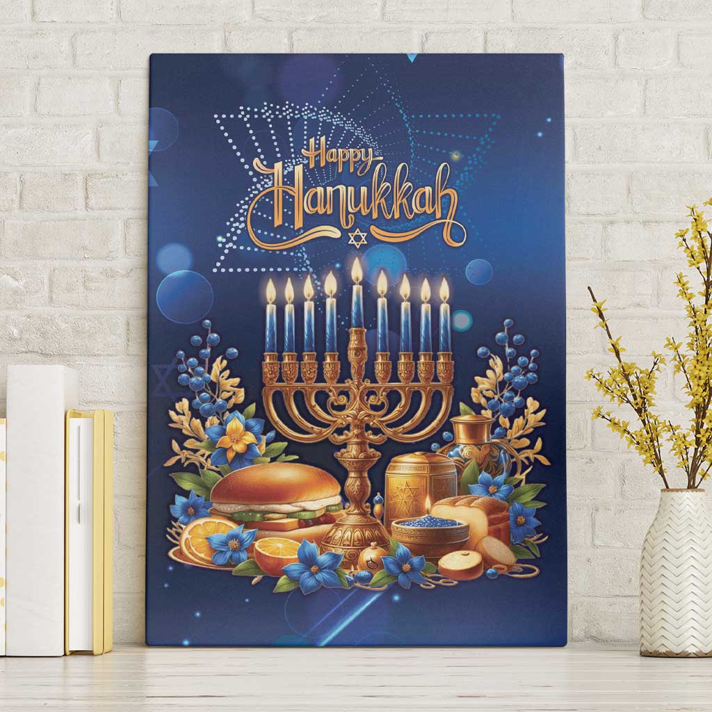 Jewish Hanukkah Festival Canvas Wall Art Let's Get Lit LT05 - Wonder Print Shop