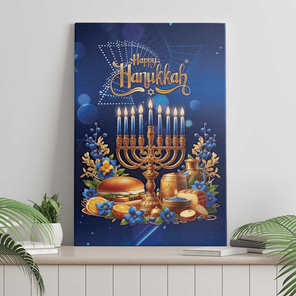 Jewish Hanukkah Festival Canvas Wall Art Let's Get Lit LT05 - Wonder Print Shop