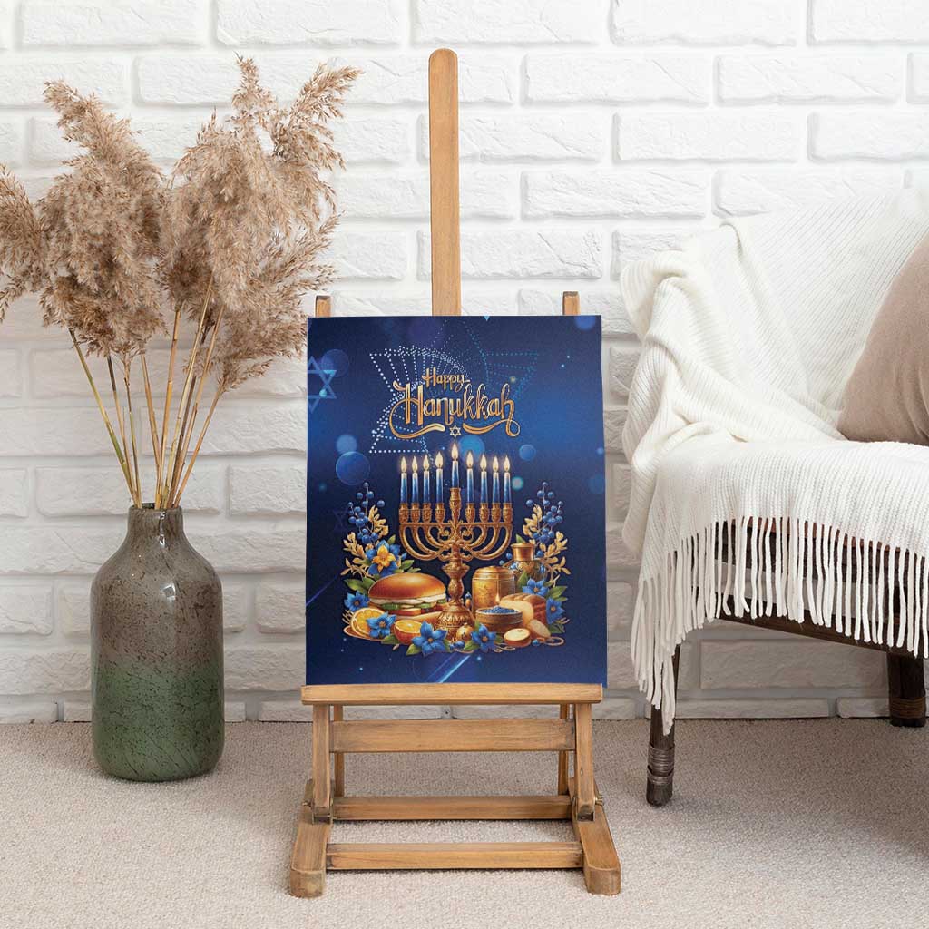 Jewish Hanukkah Festival Canvas Wall Art Let's Get Lit LT05 - Wonder Print Shop