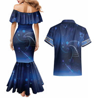Jewish Hanukkah Festival Couples Matching Mermaid Dress and Hawaiian Shirt Let's Get Lit LT05 - Wonder Print Shop