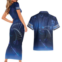 Jewish Hanukkah Festival Couples Matching Short Sleeve Bodycon Dress and Hawaiian Shirt Let's Get Lit LT05 - Wonder Print Shop