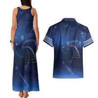 Jewish Hanukkah Festival Couples Matching Tank Maxi Dress and Hawaiian Shirt Let's Get Lit LT05 - Wonder Print Shop