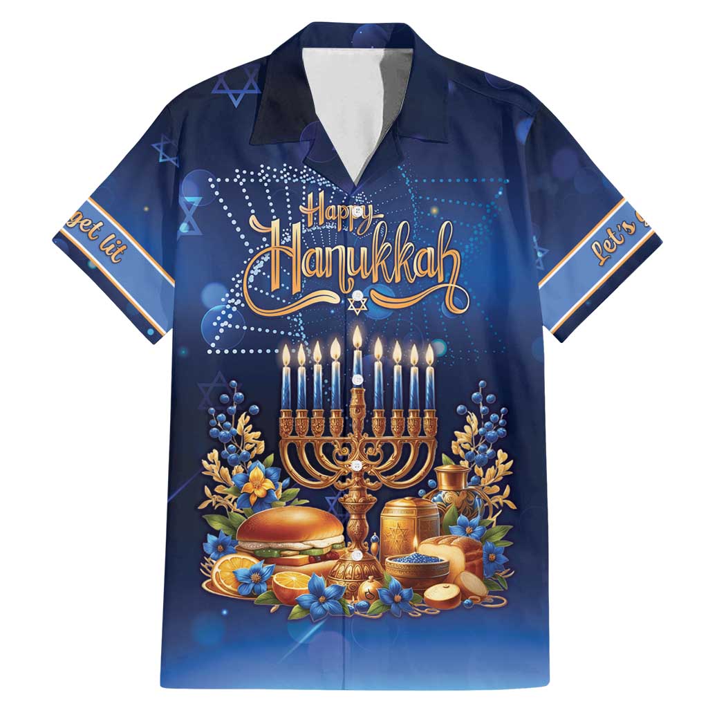 Jewish Hanukkah Festival Family Matching Mermaid Dress and Hawaiian Shirt Let's Get Lit LT05 - Wonder Print Shop