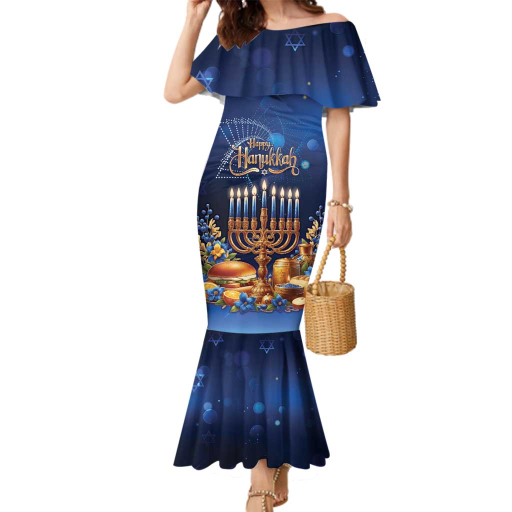 Jewish Hanukkah Festival Family Matching Mermaid Dress and Hawaiian Shirt Let's Get Lit LT05 - Wonder Print Shop
