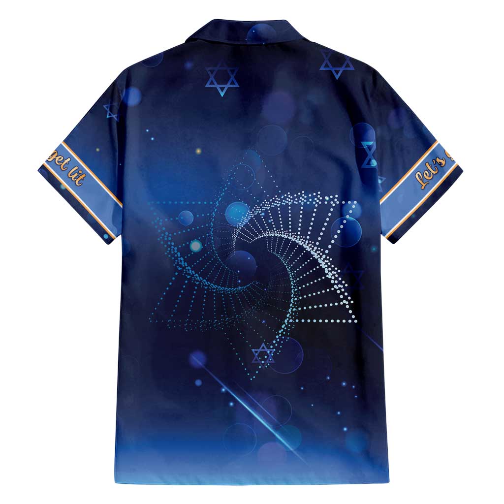 Jewish Hanukkah Festival Family Matching Off Shoulder Short Dress and Hawaiian Shirt Let's Get Lit LT05 - Wonder Print Shop