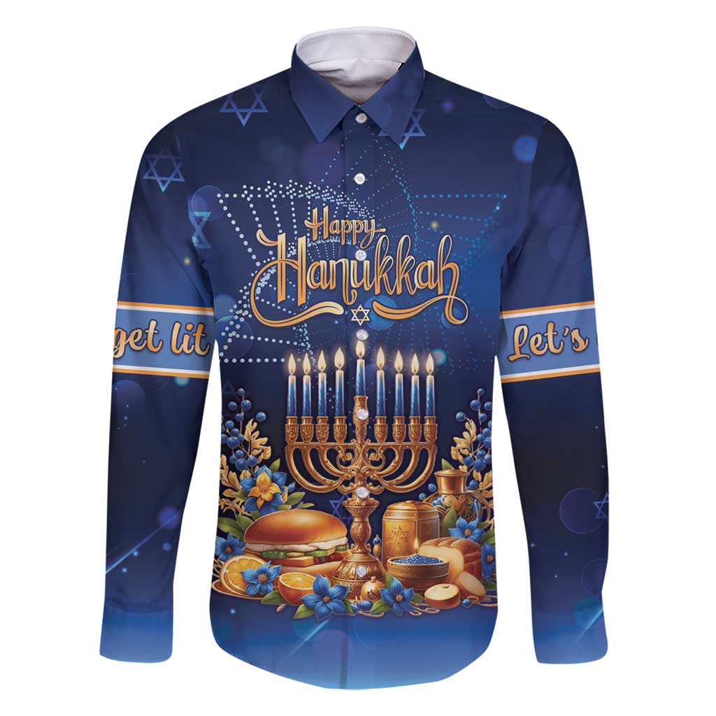 Jewish Hanukkah Festival Family Matching Summer Maxi Dress and Hawaiian Shirt Let's Get Lit LT05 - Wonder Print Shop