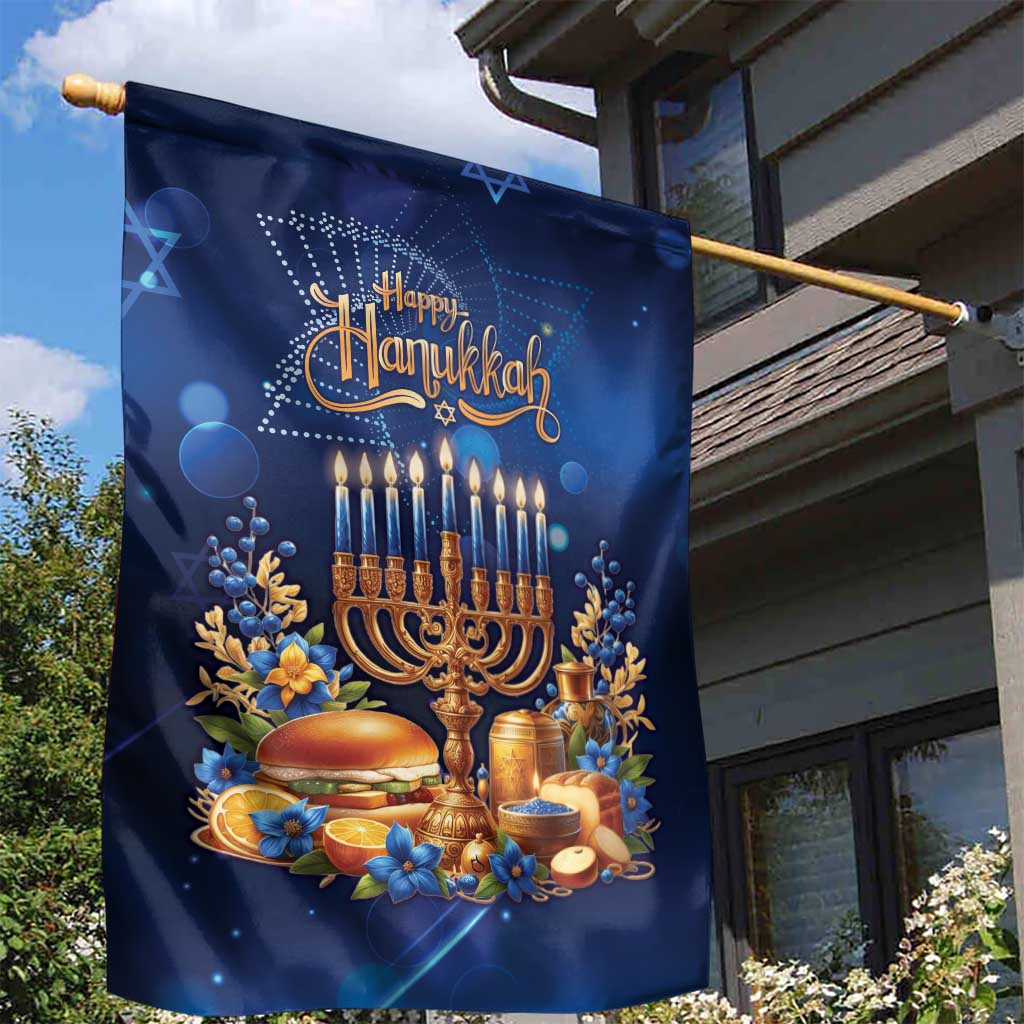 Jewish Hanukkah Festival Garden Flag Let's Get Lit LT05 - Wonder Print Shop