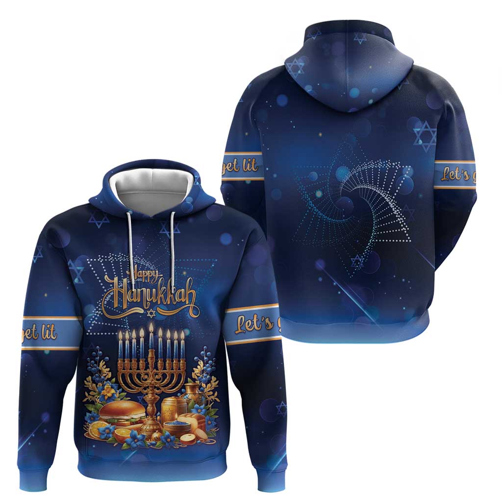 Jewish Hanukkah Festival Hoodie Let's Get Lit LT05 - Wonder Print Shop
