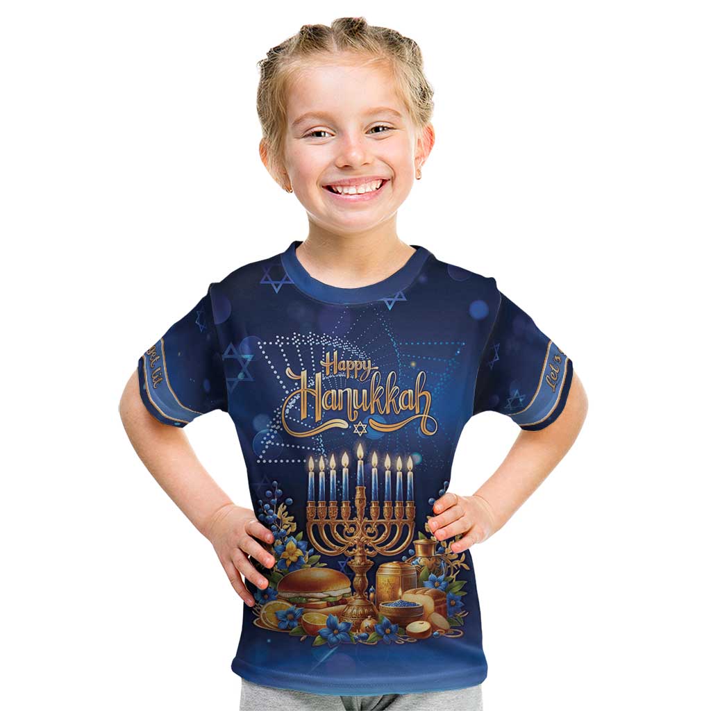 Jewish Hanukkah Festival Kid T Shirt Let's Get Lit LT05 - Wonder Print Shop