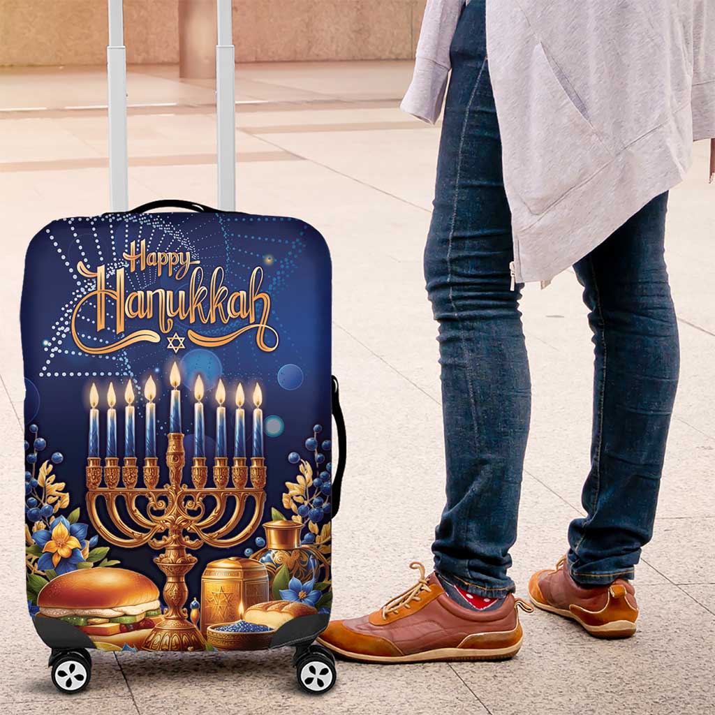 Jewish Hanukkah Festival Luggage Cover Let's Get Lit LT05 - Wonder Print Shop