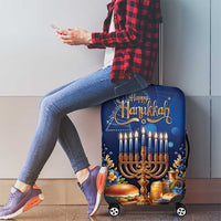 Jewish Hanukkah Festival Luggage Cover Let's Get Lit LT05 - Wonder Print Shop