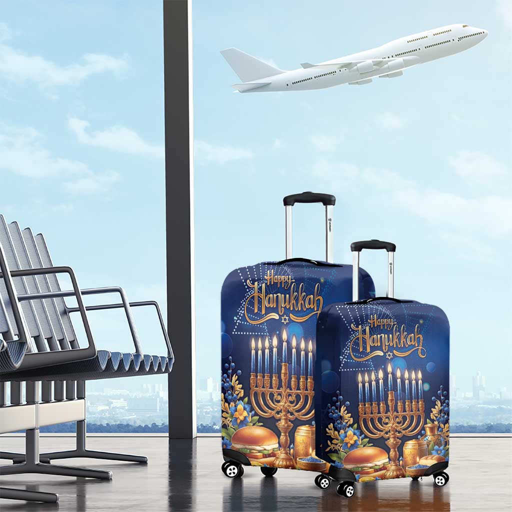 Jewish Hanukkah Festival Luggage Cover Let's Get Lit LT05 - Wonder Print Shop
