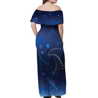 Jewish Hanukkah Festival Off Shoulder Maxi Dress Let's Get Lit LT05 - Wonder Print Shop