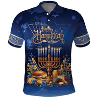 Jewish Hanukkah Festival Polo Shirt Let's Get Lit LT05 - Wonder Print Shop