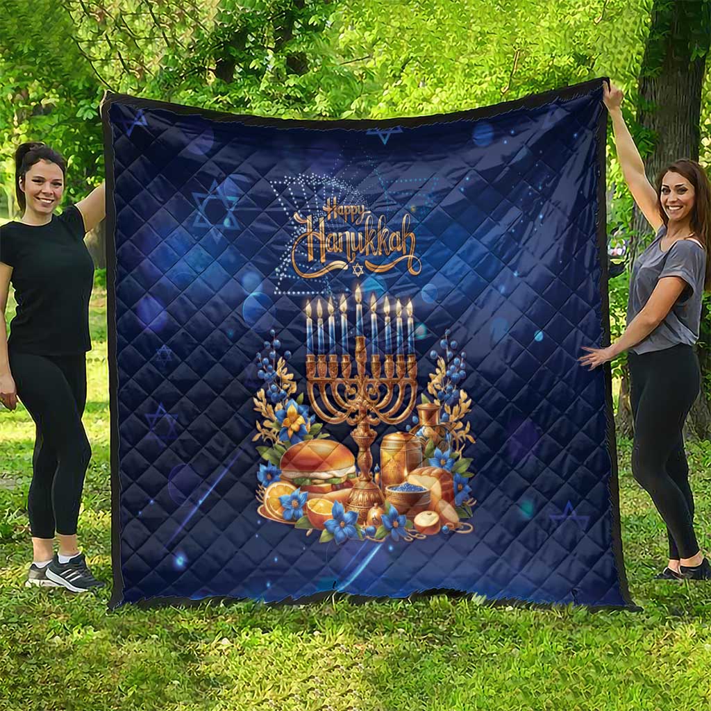 Jewish Hanukkah Festival Quilt Let's Get Lit LT05 - Wonder Print Shop