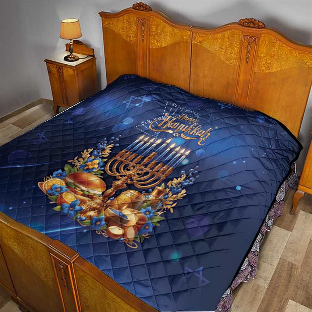 Jewish Hanukkah Festival Quilt Let's Get Lit LT05 - Wonder Print Shop