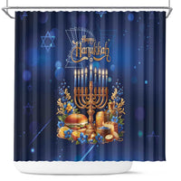 Jewish Hanukkah Festival Shower Curtain Let's Get Lit