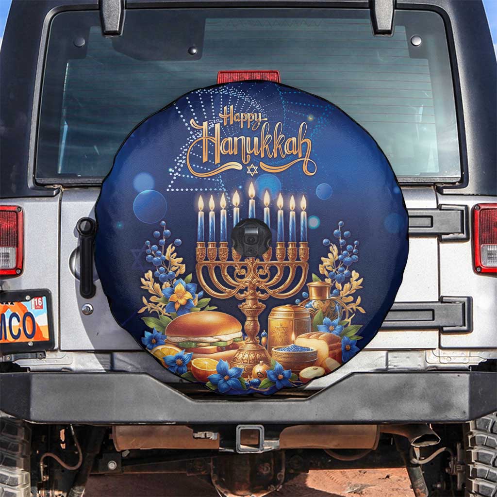 Jewish Hanukkah Festival Spare Tire Cover Let's Get Lit LT05 - Wonder Print Shop