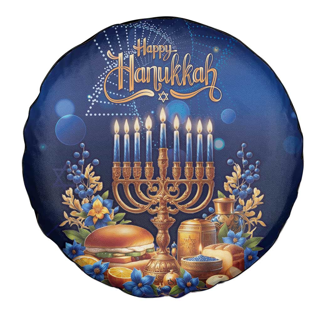 Jewish Hanukkah Festival Spare Tire Cover Let's Get Lit LT05 - Wonder Print Shop