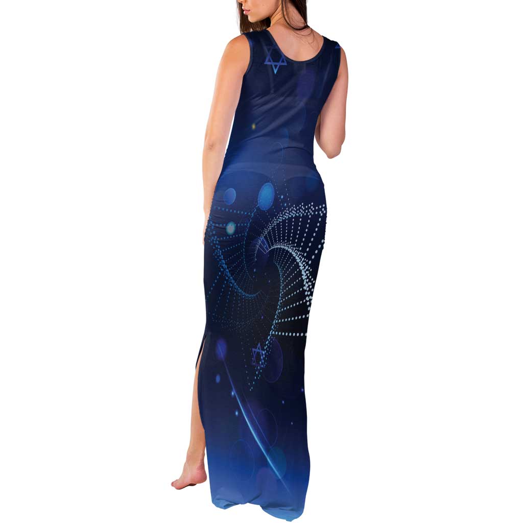 Jewish Hanukkah Festival Tank Maxi Dress Let's Get Lit LT05 - Wonder Print Shop