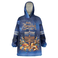 Jewish Hanukkah Festival Wearable Blanket Hoodie Let's Get Lit LT05 - Wonder Print Shop