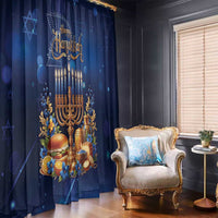 Jewish Hanukkah Festival Window Curtain Let's Get Lit LT05 - Wonder Print Shop