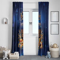 Jewish Hanukkah Festival Window Curtain Let's Get Lit LT05 - Wonder Print Shop
