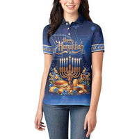 Jewish Hanukkah Festival Women Polo Shirt Let's Get Lit LT05 - Wonder Print Shop