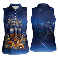 Jewish Hanukkah Festival Women Sleeveless Polo Shirt Let's Get Lit LT05 - Wonder Print Shop