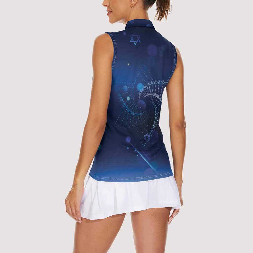 Jewish Hanukkah Festival Women Sleeveless Polo Shirt Let's Get Lit LT05 - Wonder Print Shop