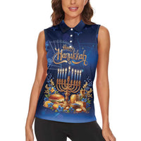 Jewish Hanukkah Festival Women Sleeveless Polo Shirt Let's Get Lit LT05 - Wonder Print Shop
