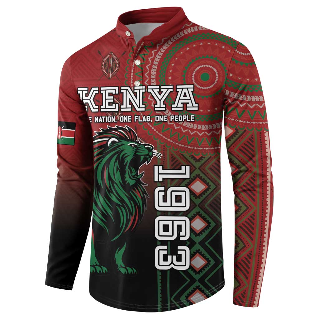 Personalised Kenya Jamhuri Day Button Sweatshirt One Nation One Flag One People LT05 - Wonder Print Shop